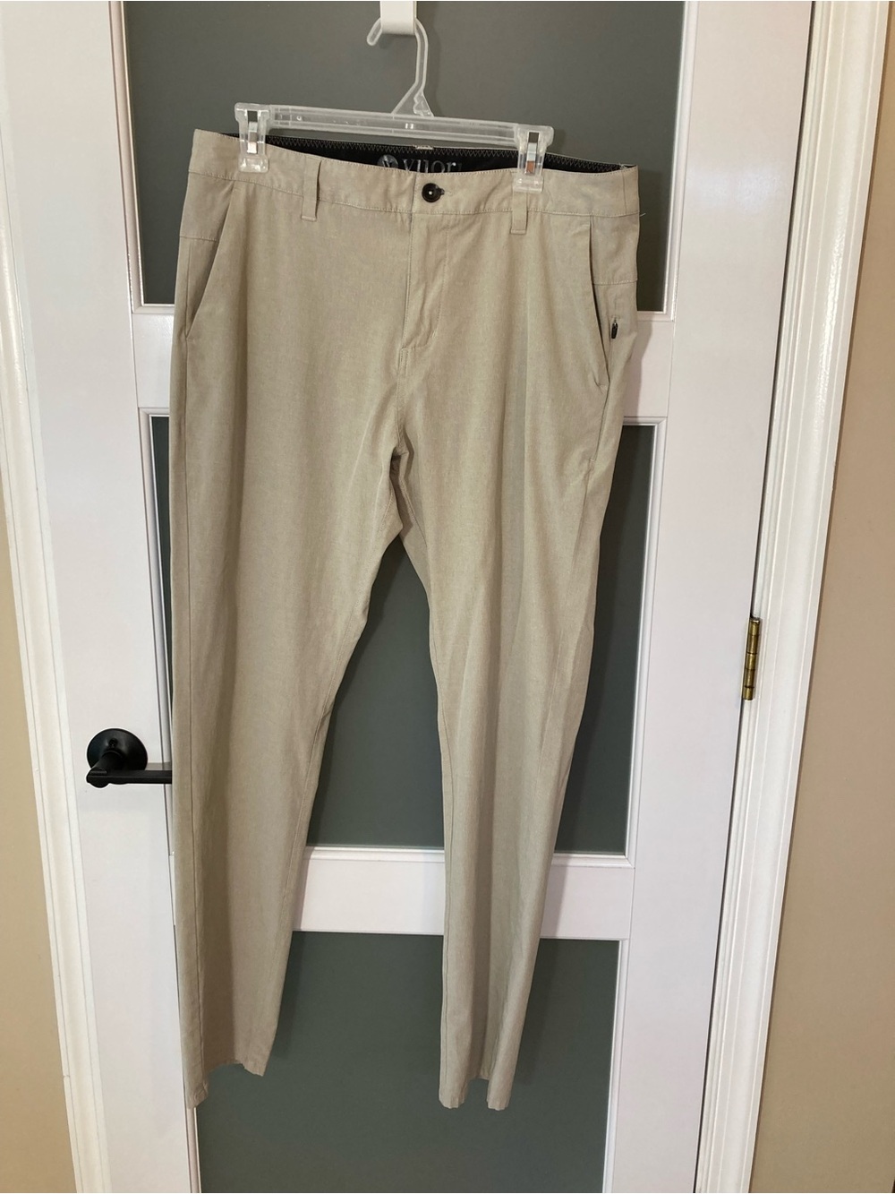 Aim Pant Athletic Slim Fit 32" - Khaki Linen Texture - older version